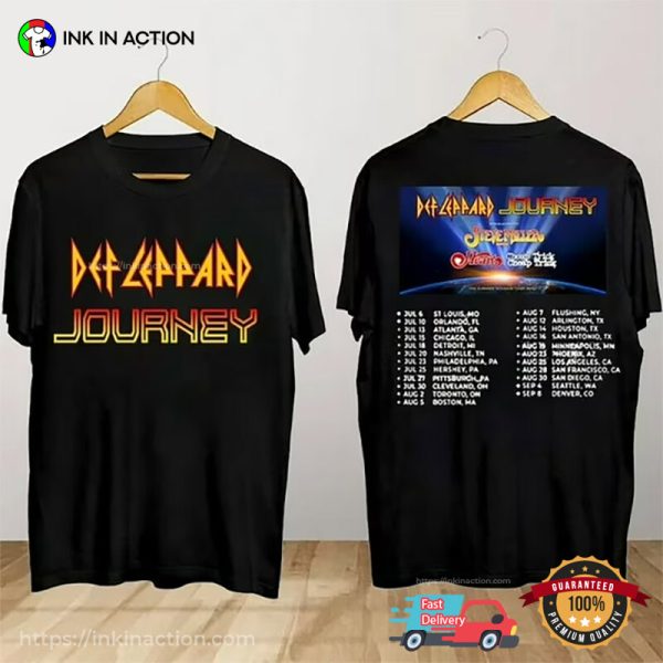 Def Leppard Journey Summer Stadium Tour 2024 2 Sided Shirt