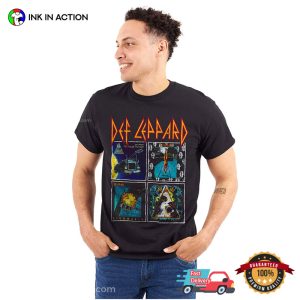 Def Leppard Rock Band Albums T shirt 2