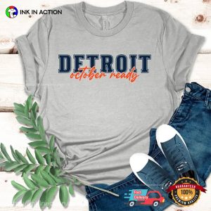 Detroit October Ready Baseball Playoff Season Comfort Colors T shirt 3