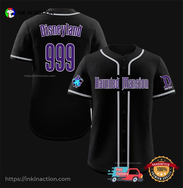 Disney The Haunted Mansion Black Baseball Jersey