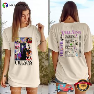 Disney Villains The Evil Tour 2 Sided Shirt