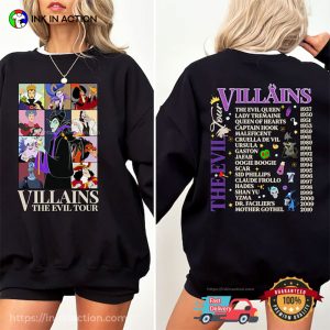 Disney Villains The Evil Tour 2 Sided Shirt