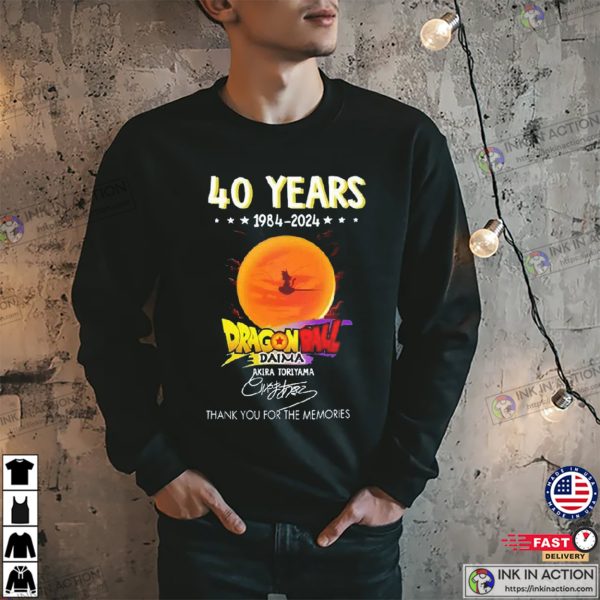 Dragon Ball Z Daima 40 Years Anniversary Akira Toriyama Signature Memorial T-shirt