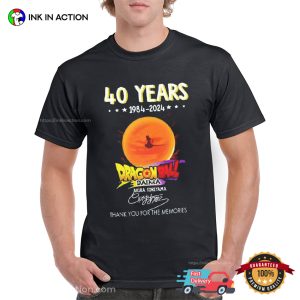 Dragon Ball Z Daima 40 Years Anniversary Akira Toriyama Signature Memorial T shirt 2