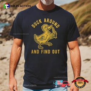 Duck Around and Find Out Funny Knife Duck Vintage T shirt 2