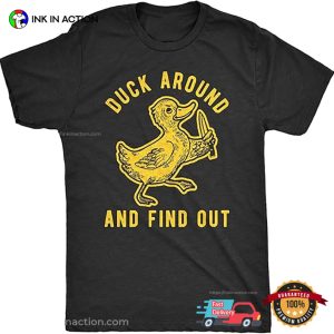 Duck Around and Find Out Funny Knife Duck Vintage T shirt 3