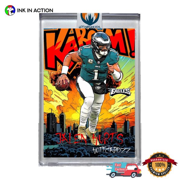 Eagles Jalen Hurts Kaboom Explosive Art Poster