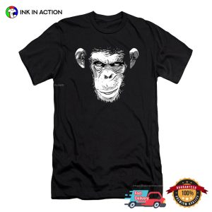 Evil Monkey Face Graphic Spooky Season T shirt 3