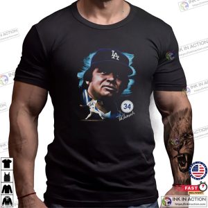 Fernando Valenzuela Los Angeles Dodgers Portrait T-shirt