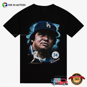 Fernando Valenzuela Los Angeles Dodgers Portrait T shirt 3