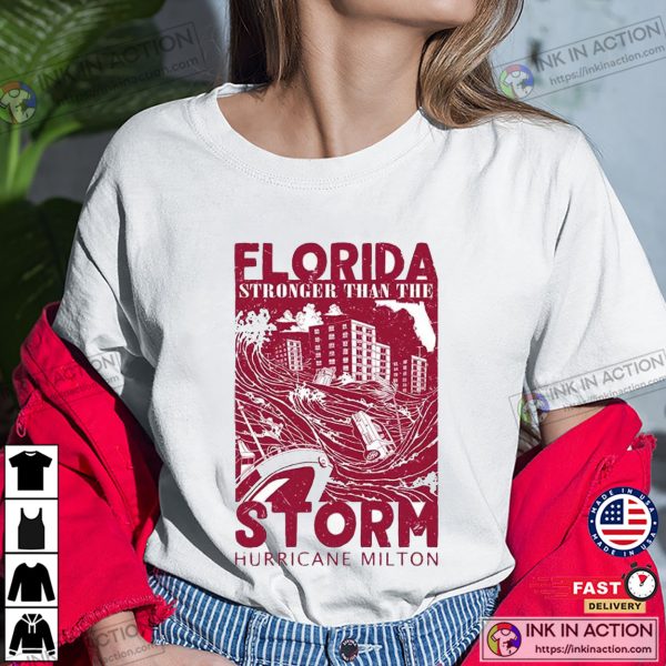 Florida Stronger Than The Storm Hurricane Milton Vintage Tee