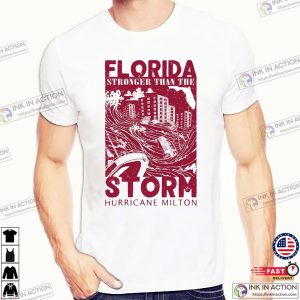 Florida Stronger Than The Storm Hurricane Milton Vintage Tee 2