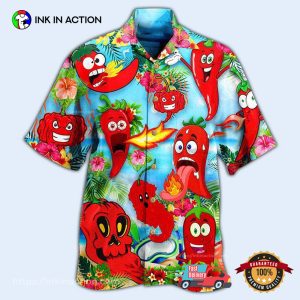 Fruit Funny Chili Peppers Hawaiian Shirt