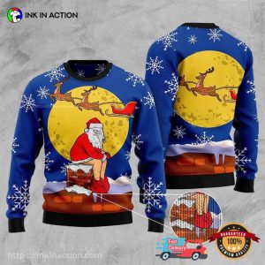 Funny WC Santa Xmas Ugly Christmas Sweater