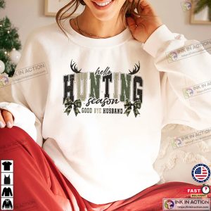 Goodbye Husband Funny Hunting Season Vintage Tee