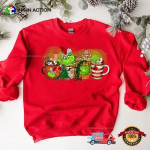 Grinch Coffee Drink Funny Christmas Tee