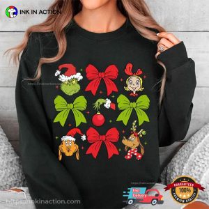 Grincmas Coquette Bow Christmas the grinch original T shirt 1