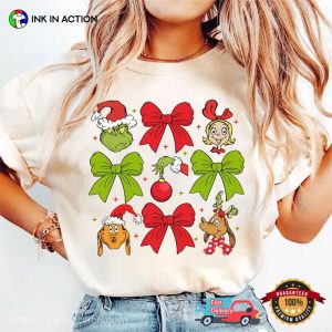 Grincmas Coquette Bow Christmas the grinch original T shirt 3