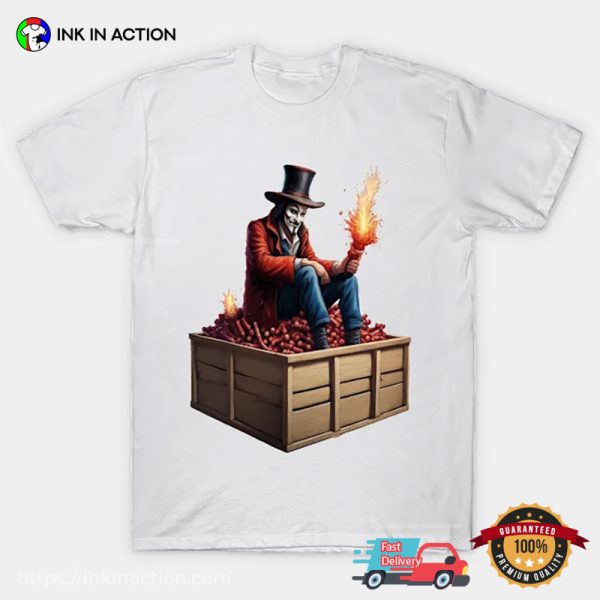 Guy Fawkes Fireworks Plot Graphic T-shirt