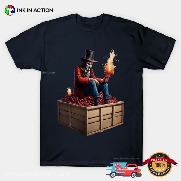 Guy Fawkes Fireworks Plot Graphic T-shirt