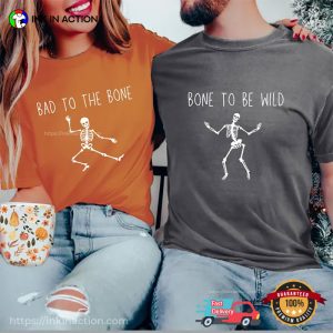 Halloween Dancing Skeleton Couple Matching Comfort Colors T shirt