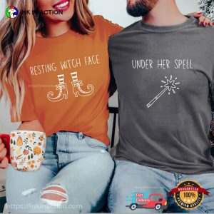 Halloween Witch Couple Matching Comfort Colors T shirt