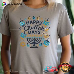 Happy Challah Days Jewish Holiday Comfort Colors T shirt 2