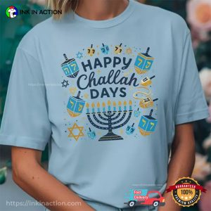 Happy Challah Days Jewish Holiday Comfort Colors T shirt 3