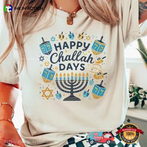 Happy Challah Days Jewish Holiday Comfort Colors T shirt 4