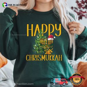 Happy Chrismukkah Jewish Christmas Hanukkah T shirt 1