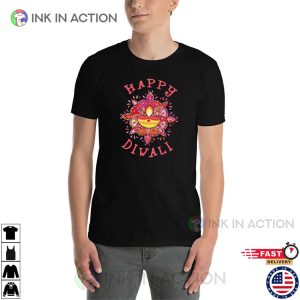 Happy Diwali Diya Rangoli Lamp Shirt 1