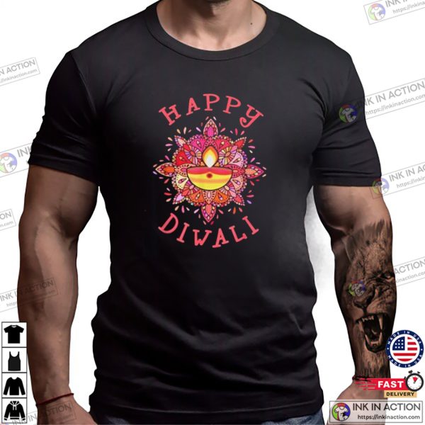 Happy Diwali Diya Rangoli Lamp Shirt