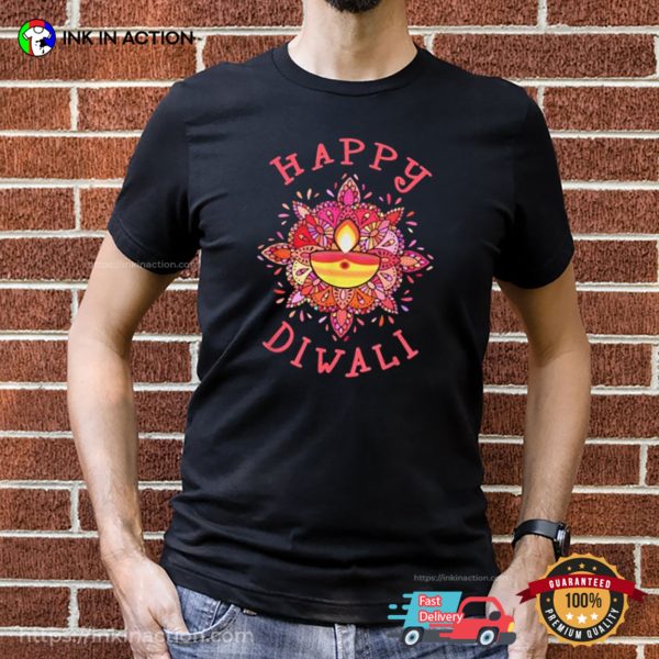 Happy Diwali Diya Rangoli Lamp Shirt