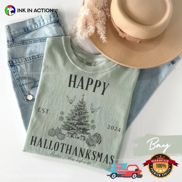 Happy Hallothanksmas Family Dinner Comfort Colors T-shirt