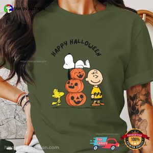 Happy Halloween Charlie Brown And Snoopy Comfort Colors Tee 1