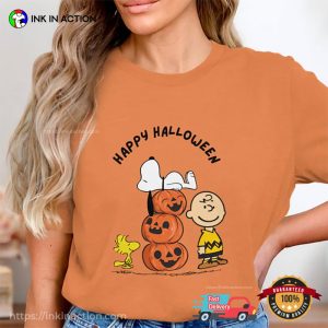 Happy Halloween Charlie Brown And Snoopy Comfort Colors Tee 2