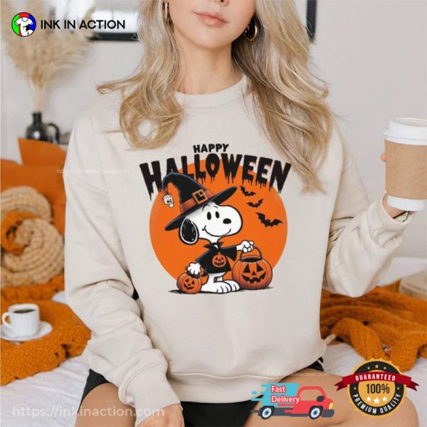 Happy Halloween Snoopy Trick Or Treat Tee