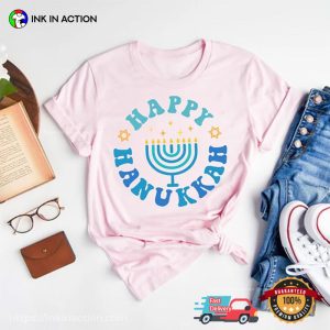 Happy Hanukkah Jewish Fes Of Lights Tee 1