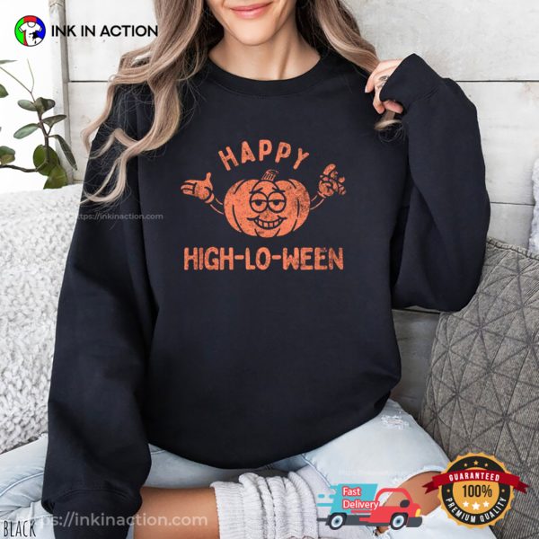 Happy High-lo-ween Retro Pumpkin Tee