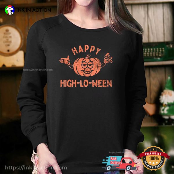 Happy High-lo-ween Retro Pumpkin Tee