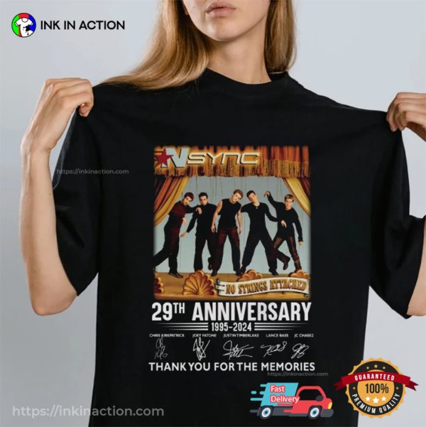 NSYNC 25th Anniversary 1995-2020 Signatures T-shirt