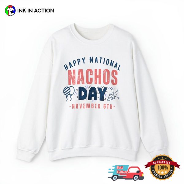 Happy National Nachos Day November 6th Retro T-shirt