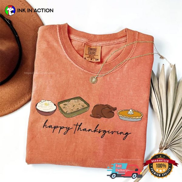 Happy Thanksgiving Dinner Comfort Colors T-shirt