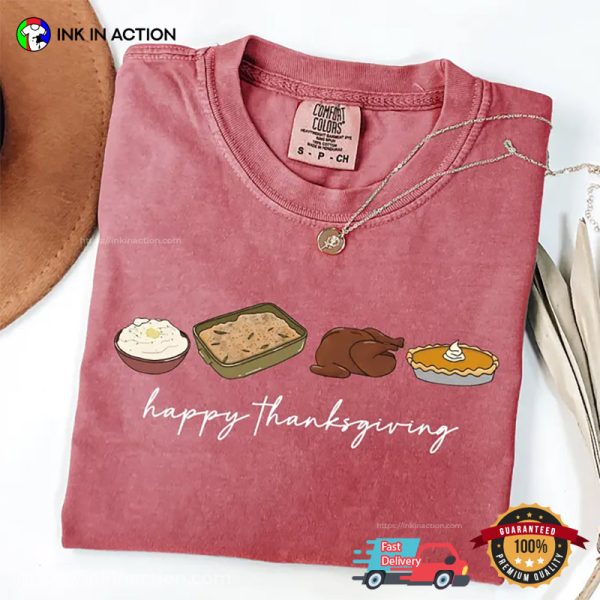 Happy Thanksgiving Dinner Comfort Colors T-shirt