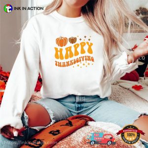 Happy Thanksgiving Pumpkins T shirt 2