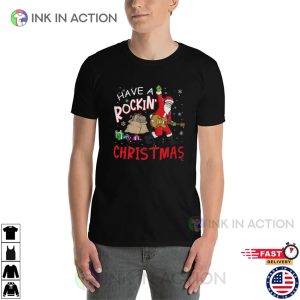 Have a Rockin' Christmas Rockin' Santa Claus T Shirt 2