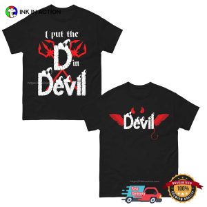 I Put The D In Devil Funny Halloween Couple Matching T shirt 1