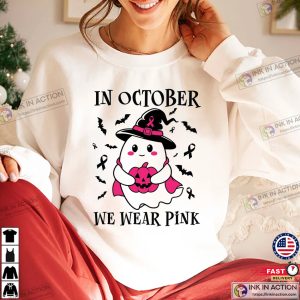 In October We Wear Pink Cute Ghost T shirt