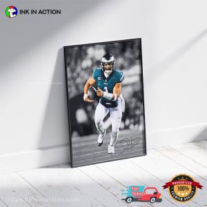 Jalen Hurts Philadelphia Eagles NFL Signature Poster 1