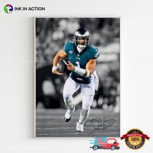 Jalen Hurts Philadelphia Eagles NFL Signature Poster